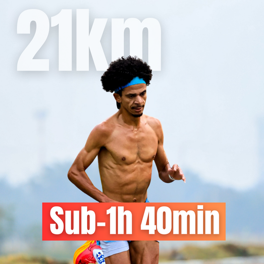 Planilha de corrida 21km sub-1h e 40 minutos (16 semanas)